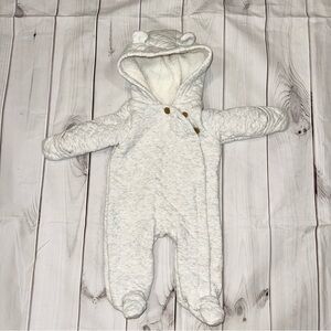 Quilted Baby Bunting Bear Footie - Size 3 Months